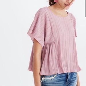 Madewell Pleated Babydoll Top